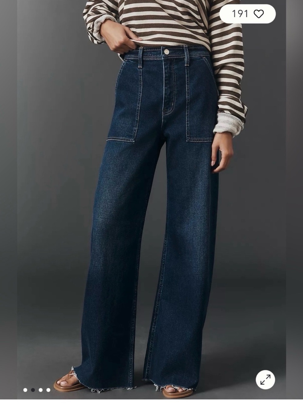 Anthropologie x Pistola Penny Utility High Rise Wide Leg Jeans – Size 27 (NWT)